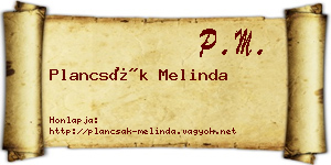 Plancsák Melinda névjegykártya